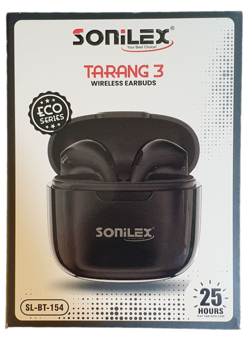 SOniLEX - Tarang 3 SL-BT-154 Wireless Earbuds ECO Series 25 Hours Play Time with Case - Image 1