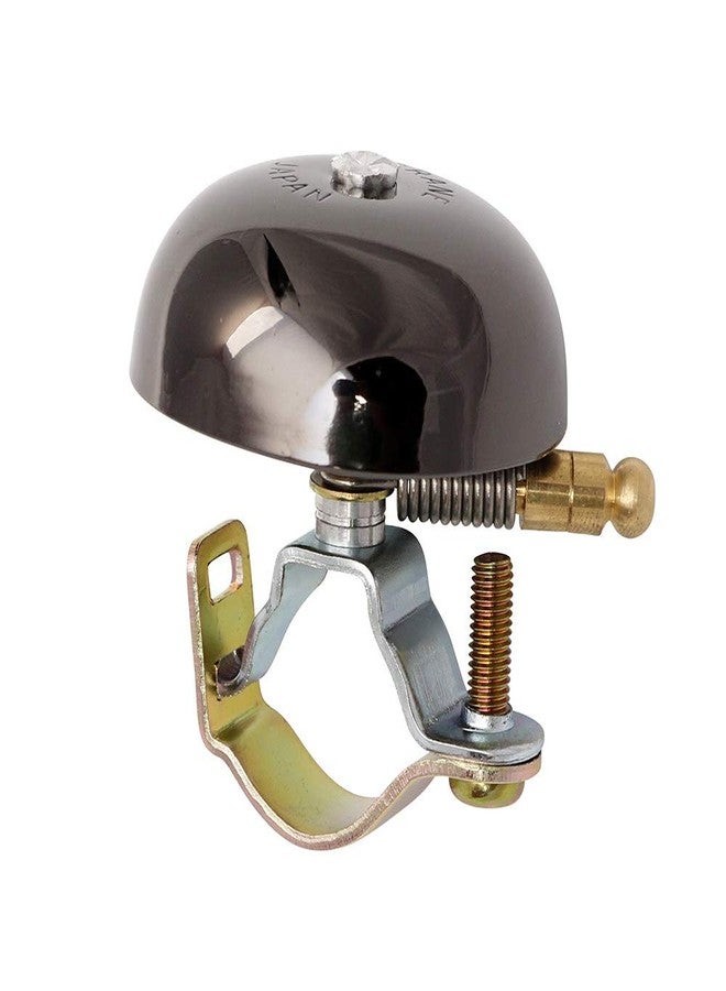 Crane Bike Bell, Neo-Black, Karen Bicycle Bell, Steel Clamp, Made in Japan for City Bikes, Cruisers, Road Bikes or MTB, Fits Handlebar diameters 22.2 to 26.0mm - Image 1