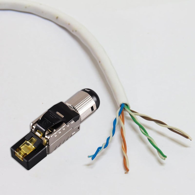 محول DOITOOL المحمي RJ45، كابل شبكة إيثرنت من نوع Cat8، مقبس خارجي معياري يسمح بالتوصيل المباشر، خالي من الحاجة إلى أدوات، مثالي للاتصالات عالية السرعة - Image 5