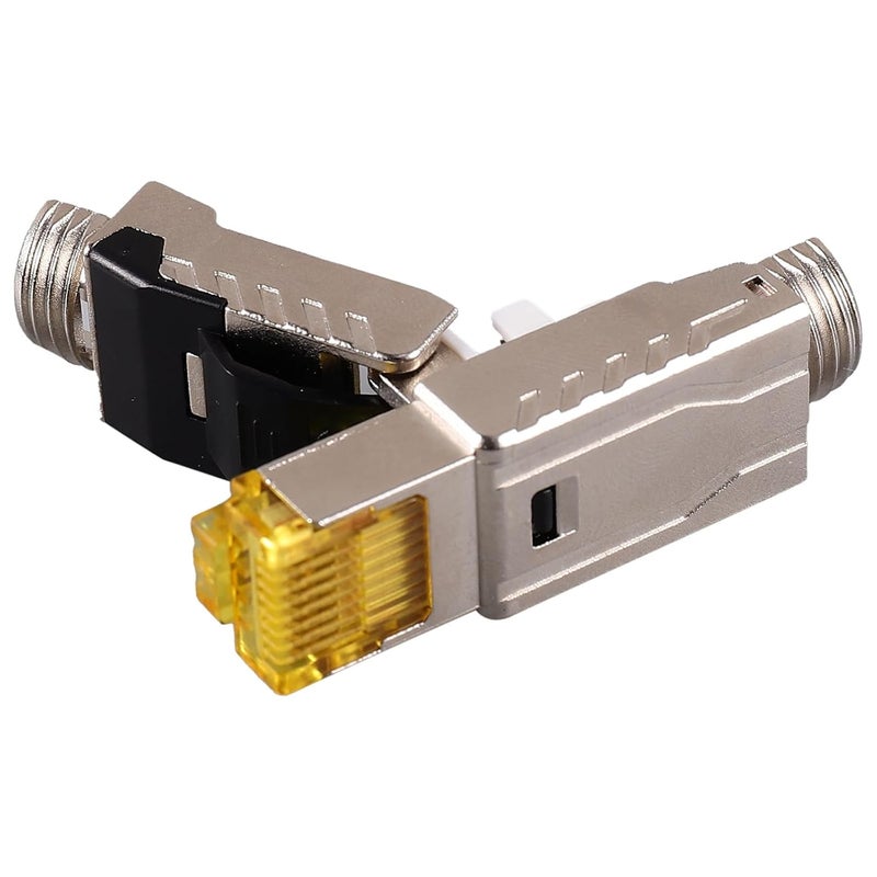 محول DOITOOL المحمي RJ45، كابل شبكة إيثرنت من نوع Cat8، مقبس خارجي معياري يسمح بالتوصيل المباشر، خالي من الحاجة إلى أدوات، مثالي للاتصالات عالية السرعة - Image 1