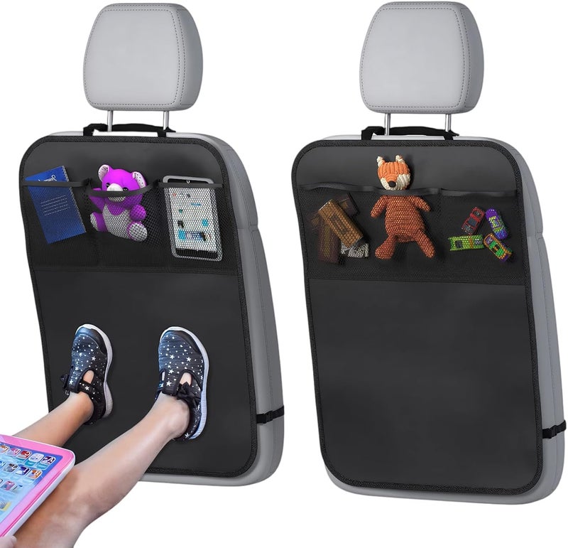 Naapesi Pack of 2 Car Seat Protectors with Organiser Pockets - Waterproof and Stain Resistant - Image 1