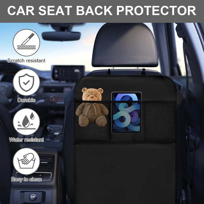 Naapesi Pack of 2 Car Seat Protectors with Organiser Pockets - Waterproof and Stain Resistant - Image 4