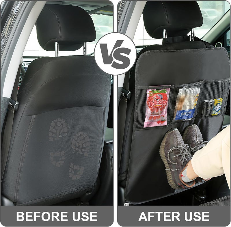 Naapesi Pack of 2 Car Seat Protectors with Organiser Pockets - Waterproof and Stain Resistant - Image 5