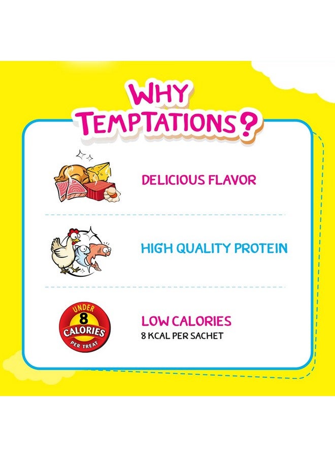 Temptations Creamy Purrrr-ee Cat Treats, Chicken & Tuna Flavors 1152g for adult, Pack of 24 - Image 3
