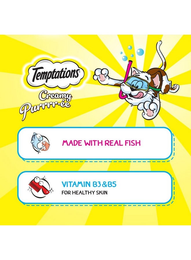 Temptations Creamy Purrrr-ee Cat Treats, Chicken & Tuna Flavors 1152g for adult, Pack of 24 - Image 4