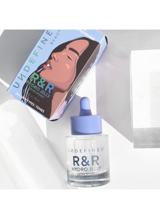 Undefined - Beauty R&R Hydro Jelly Face + Eye Serum Infused With Peptides Hyaluronic Acid Ashwagandha Centella Vegan Alternative To Snail Mucin For Dry Dehydrated Skin - Image 1
