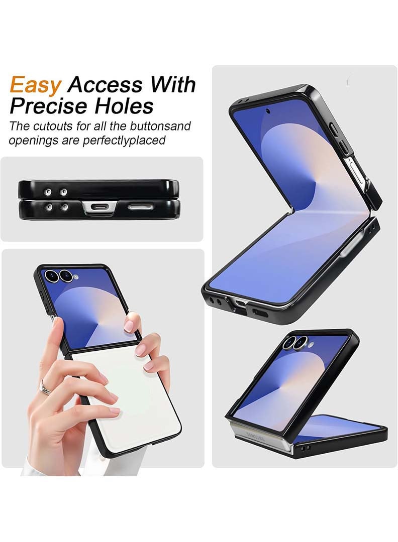 Theodor Case Compatible with Samsung Galaxy Z Flip 7 - 6.9 Inch Protection Shockproof Bumper Cover Hijab Girl Looking at Moon - Image 3