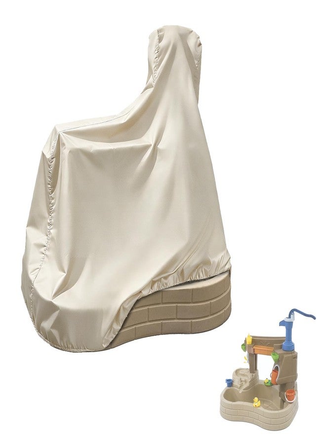 Krismile Kids Water Sensory Table Pool Cover, Heavy-Duty Waterproof Dust Proof Anti-UV Water Table Cover, Suitable for Splash Discovery Pond (Beige) - Image 1
