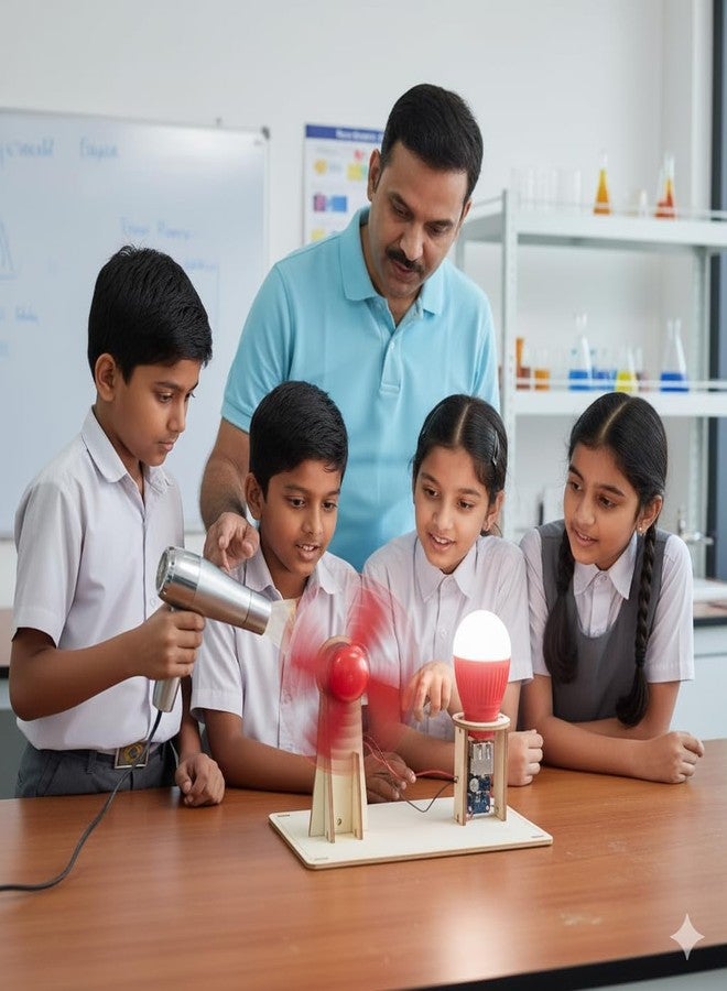 ESPtronics مشروع طاحونة الهواء من إي إس بترونيكس - تجربة علمية يمكنك صنعها بنفسك - مجموعة أدوات نموذج عملي في الفيزياء لأطفال المدارس - Image 5