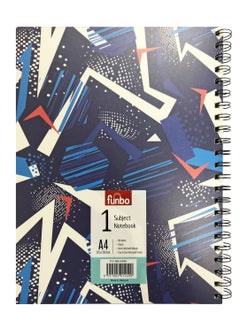 Funbo FUNBO - A4 Size, 80 Sheet Single subject notebook with PP cover(Abstract Blue)  - Image 2