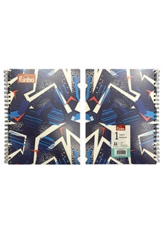 Funbo FUNBO - A4 Size, 80 Sheet Single subject notebook with PP cover(Abstract Blue)  - Image 3