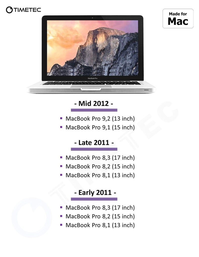 Timetec تيمتيك 8 جيجابايت متوافق مع أبل DDR3L 1600 ميجاهرتز PC3L-12800 لجهاز ماك بوك برو (بداية/نهاية 2011، منتصف 2012)، آي ماك (منتصف 2011، نهاية 2012، بداية/نهاية 2013، نهاية 2014، منتصف 2015)، ماك ميني (منتصف 2011، نهاية 2012) ذاكرة ماك - Image 3