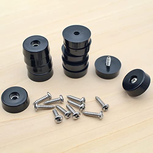 Fctoerg Cutting Board Feet with Stainless Steel Screws, 12Pcs 1" W x 5/16" H Non Slip Rubber Feet for Cutting Board, Furniture, Chairs - Image 2