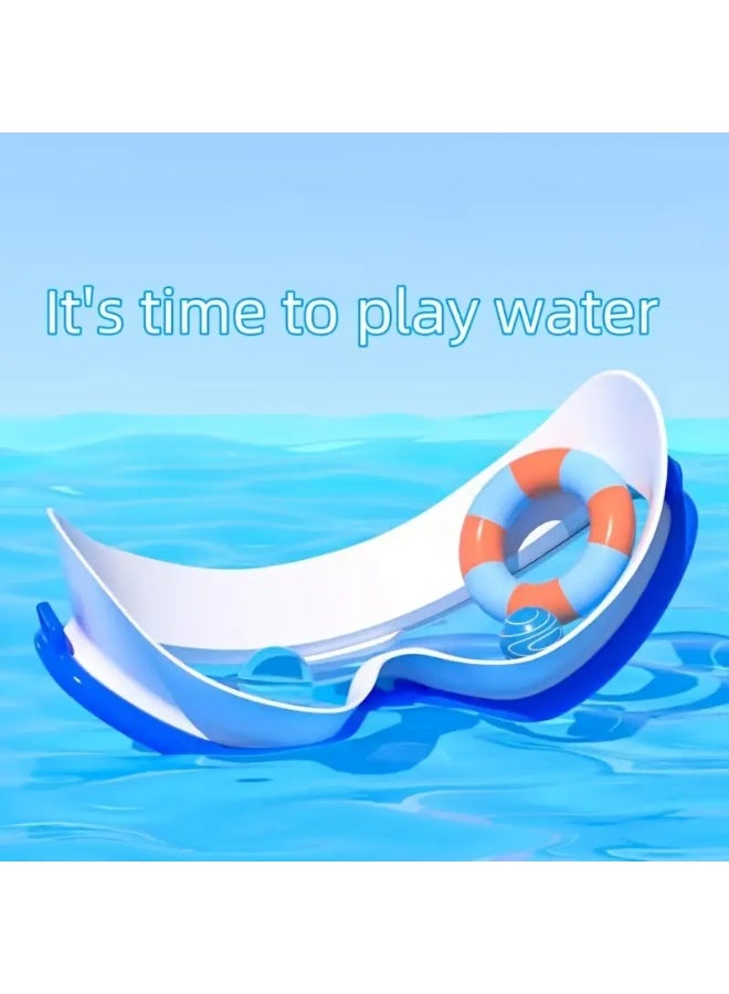 سينت هاوس نظارات سباحة للأطفال بإطار كبير مقاومة للماء ومضادة للضباب | مناسبة للأولاد والبنات من سن 3 إلى 14 عامًا (اللون: وردي)، تتضمن حافظة للنظارات - Image 2