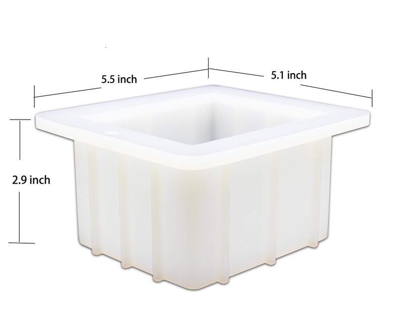 Mose Cafolo Silicone Soap Molds Square Handmade Small Loaf Bar DIY Swirl Making Mould - Image 2