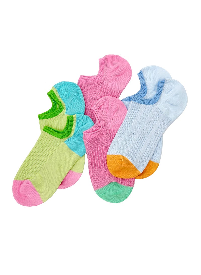 Women's Color Block Ankle Socks, Cotton Comfortable and Breathable, 3-Pair Pack，R9063 - Image 1