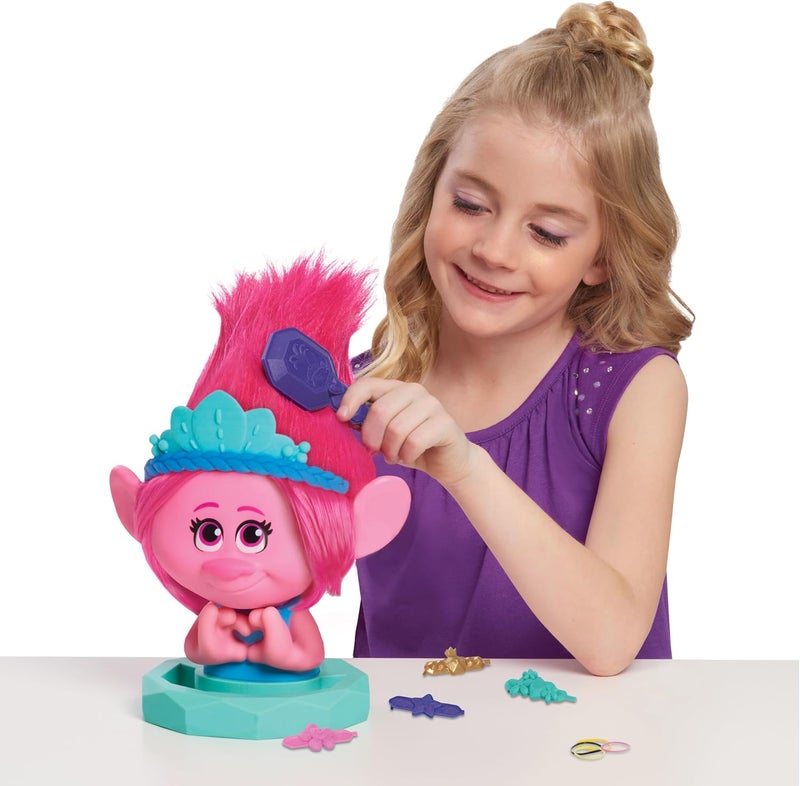 Trolls DreamWorks Trolls Band Together Poppy Styling Head with Accessories 11pieces Pink Kids Toys for Ages 3 Up by Just Play - Image 2