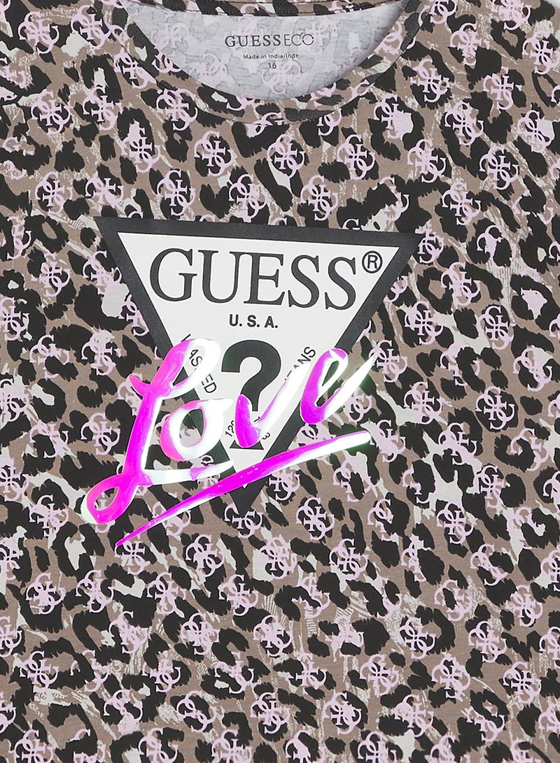 GUESS Kids Midi Short Sleeve T-Shirt - Image 3