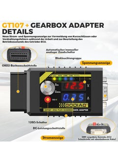 GODIAG Car Gearbox Programmer Converter Adapter GT107 DSG Plus Transmission Data Read and Write Tcm Gearbox Obd2 ECU Tuning Tool  - Image 5