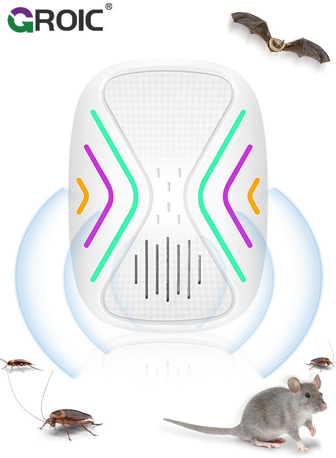 GROIC Ultrasonic Pest Repeller, Electronic Mice Repellent Plug-in, Ultrasonic Pest Repeller Rodent Repellent for Repelling Rats, Mouse, Spiders, Moths  - Image 1