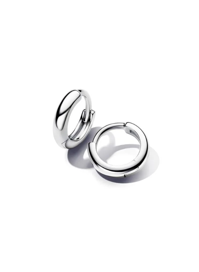 باندورا Round Huggie Hoop Earrings