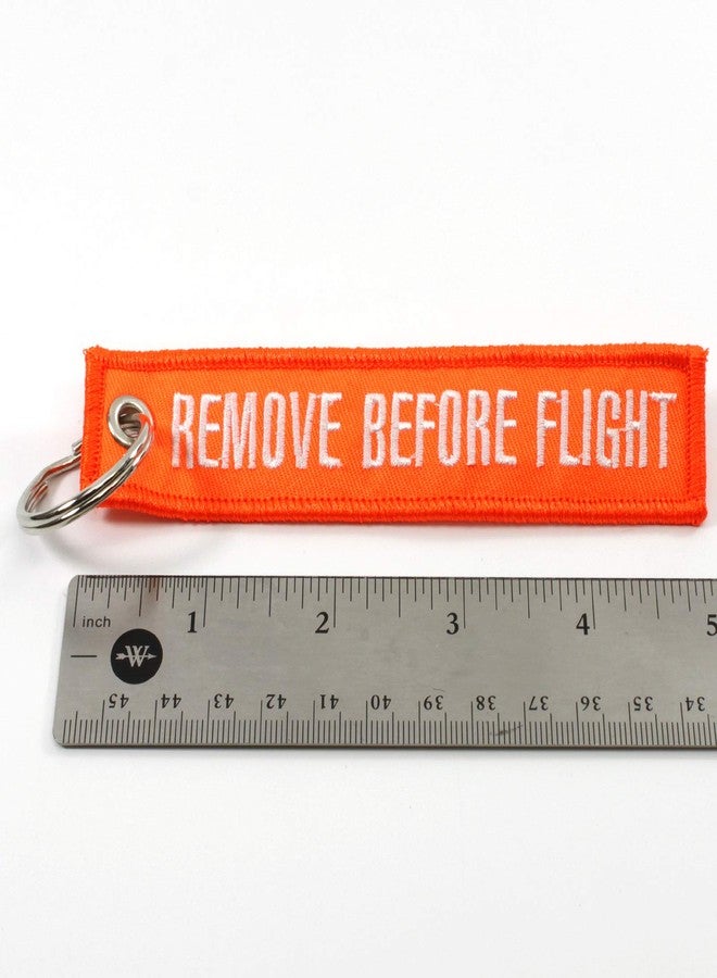 روتاري13بي1 سلسلة مفاتيح Rotary13B1 Remove Before Flight - برتقالي نيون/أبيض - Image 5