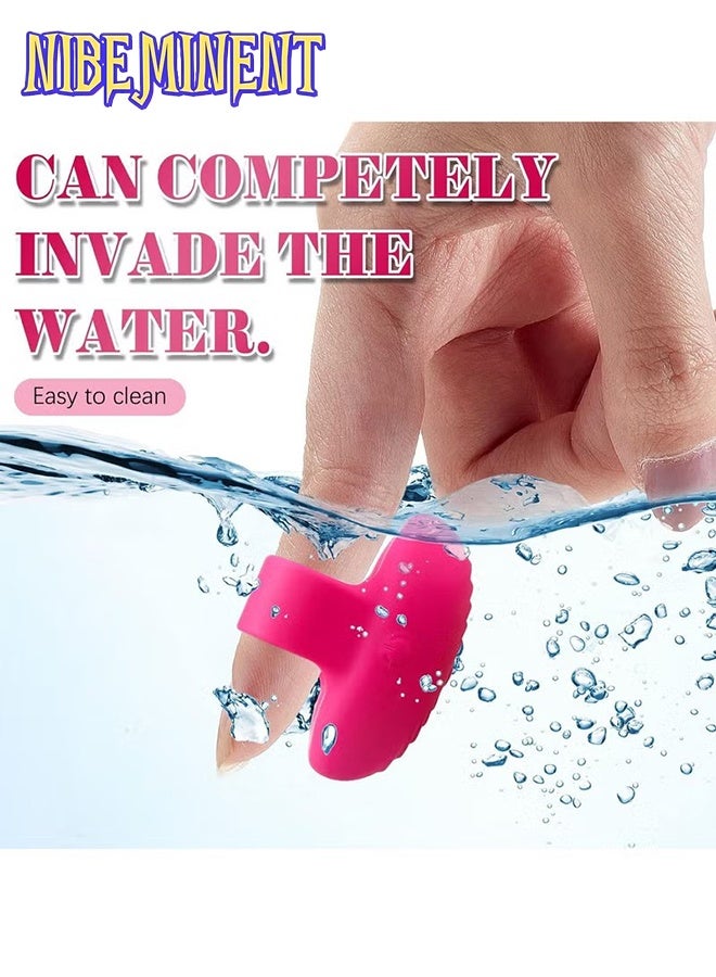 NIBEMINENT Pocket Mini Ring Facial and Eye Massage Ball USB Rechargeable Fingertip Massager Rose Red Face Massager Facial Muscle Tightening Anti Aging Relief Eyes Dark Circles Eye Puffiness Fatigue - Image 3