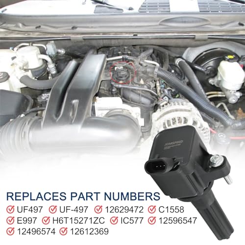 DICMIC Set of 6 Ignition Coil Pack Compatible with Chevrolet Trailblazer Colorado GMC Envoy Canyon Buick Rainier Isuzu Ascender Saab 9-7X Hummer H3 H3T L6 4.2L Replace# UF497, 12629472, C1558 - Image 3