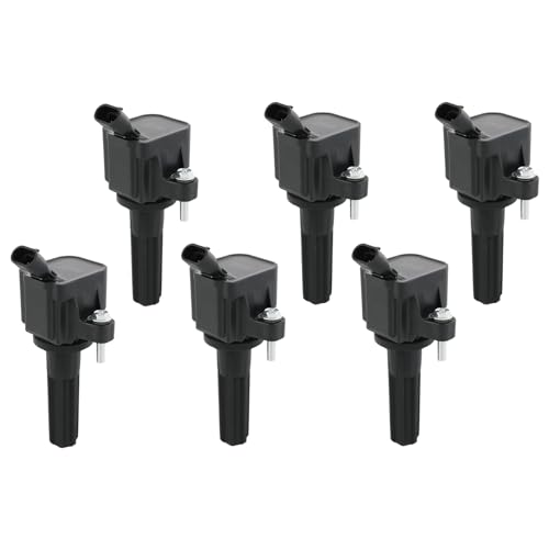 DICMIC Set of 6 Ignition Coil Pack Compatible with Chevrolet Trailblazer Colorado GMC Envoy Canyon Buick Rainier Isuzu Ascender Saab 9-7X Hummer H3 H3T L6 4.2L Replace# UF497, 12629472, C1558 - Image 1