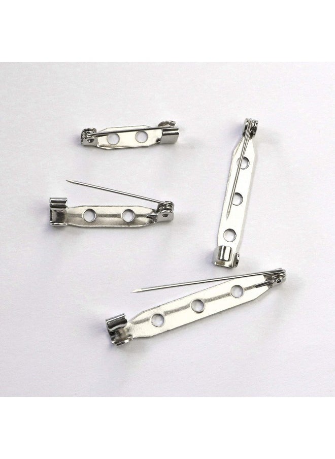 Millennial Essentials Bar Pins Brooch Clasp Pin Backs Safety Pin 120 Pieces Silver For Name Tags Badges (4 Sizes 20Mm 25Mm 32Mm 38Mm)  - Image 5