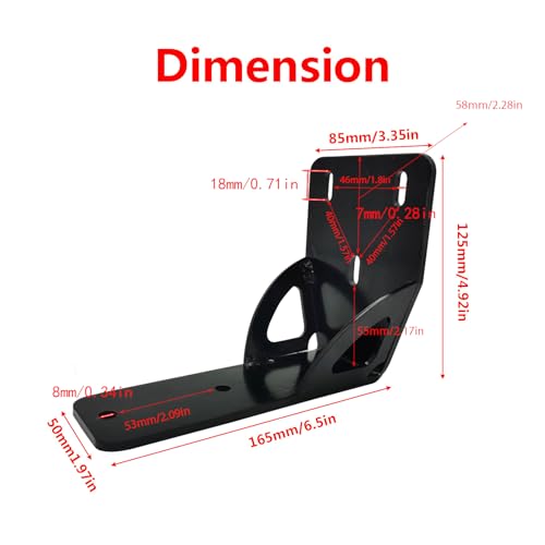 LicBund 50mm Awning Bracket Gusseted Holder Compatible with Thule Rhino Heavy Duty Bar 2 Awning Bracket 813402 - Image 3