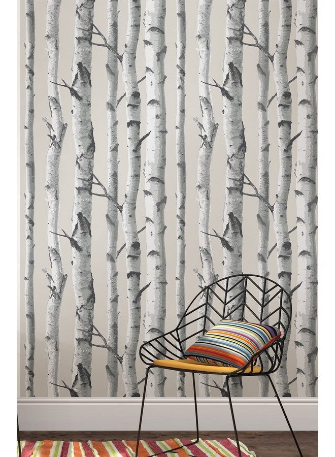 نو وولبيبر ورق جدران قابل للتقشير واللصق من خشب البتولا الجبلي Nu1694، رمادي - Image 2