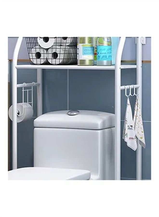 BLOOMING TIME 3-Shelf Towel Storage Rack Organizer Bathroom White - Image 4