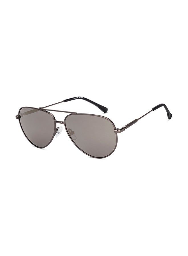 John Jacobs Unisex John Jacobs ALI FAZAL Gunmetal - Yellow | Full Rim Pilot Stylish & Premium Sunglasses | Polarized and 100% UV Protected | Men & Women | Medium | JJ S70015 - Image 1
