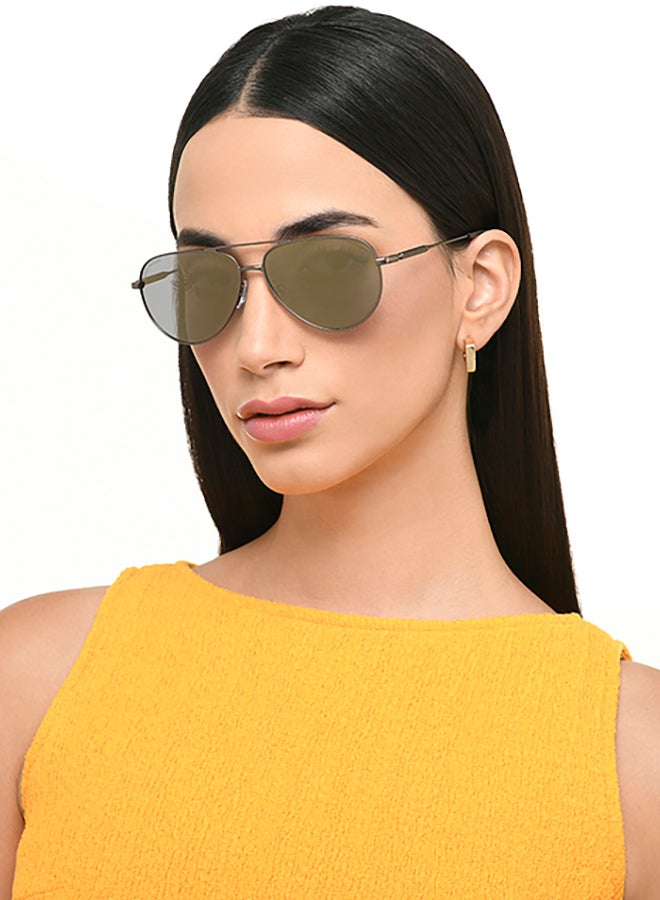 John Jacobs Unisex John Jacobs ALI FAZAL Gunmetal - Yellow | Full Rim Pilot Stylish & Premium Sunglasses | Polarized and 100% UV Protected | Men & Women | Medium | JJ S70015 - Image 4