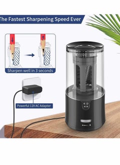 Y&D Electric Pencil Sharpener Rechargeable and Autostop Large Professional Art for 6 to 12mm Pencils Classroom Office Home Kids Teachers Artists  - Image 2