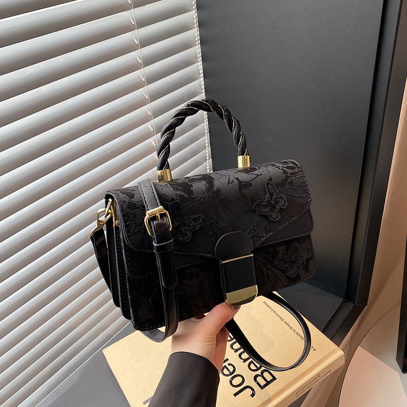 High-End Women'S Tote Bag Simple All-Match Fashion Portable Small Bag Texture Retro Saddle Crossbody Bag - Image 5
