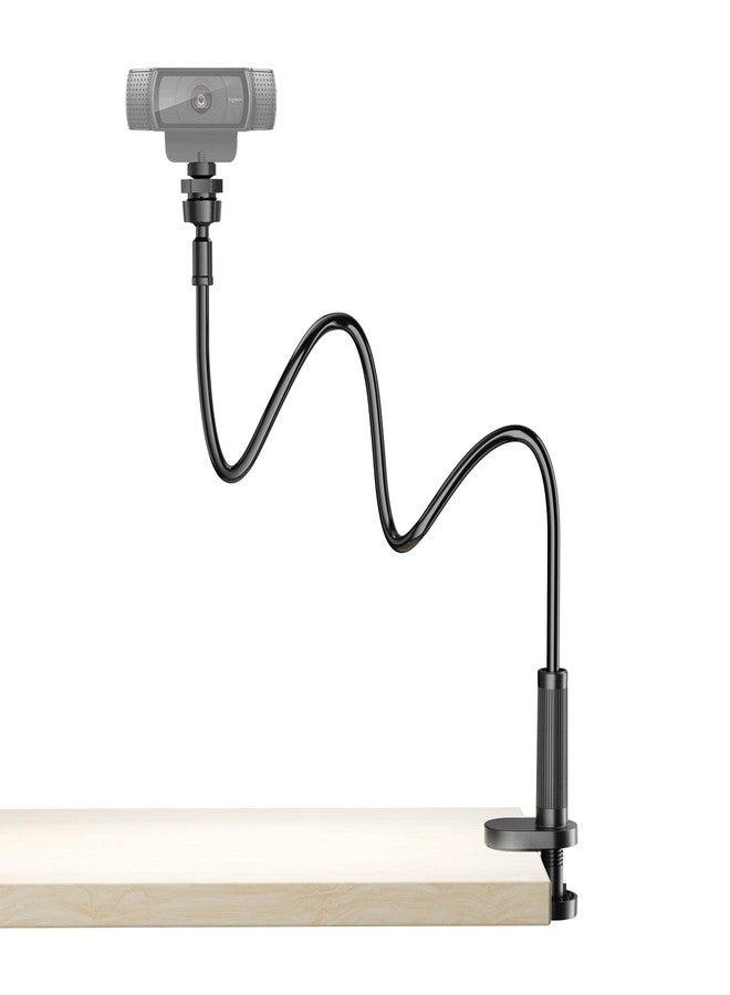 LenTok Flexible Webcam Stand Mount for Desk, Gooseneck Webcam Tripod with Clamp, Desktop Phone Holder & Table Top Tripod Compatible with Action Camera Gopro C922 C930e C920S C920 C615 C960 C920x Brio - Image 1