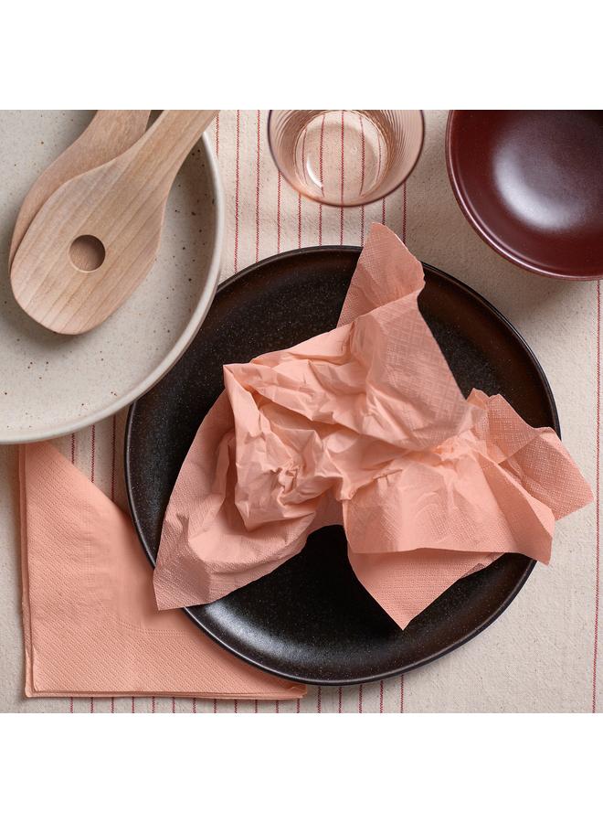 Green Tiger Paper Napkin, Orange-Pink, 33X33 Cm - Image 2