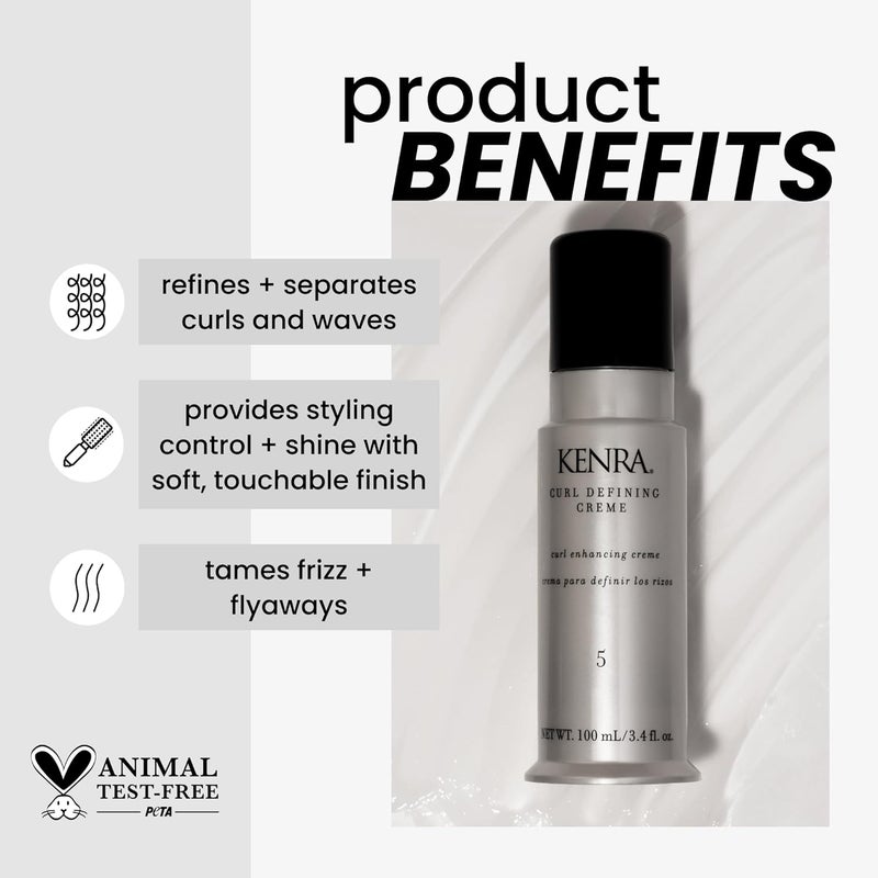 Kenra Curl Defining Crème 5 - Texture Enhancing Styler for Medium to Coarse Hair - 3.4 fl. Oz - Image 2