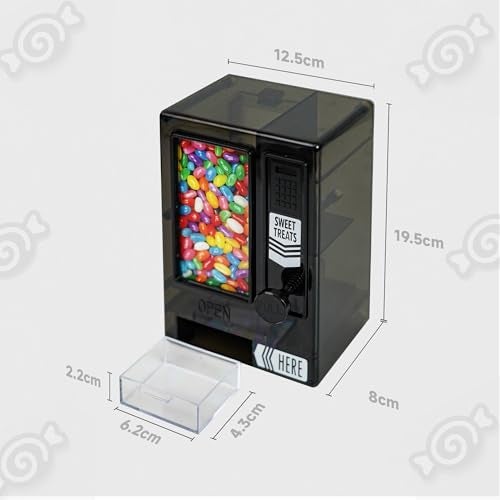 YOBRO Candy Dispenser, Cute Vending Machine for Desktop, Manual Candy Machine, Dispense Mini Candies, Birthday&Christmas Gift for Girls, Gift for Friends Girlfriends (Black) - Image 3