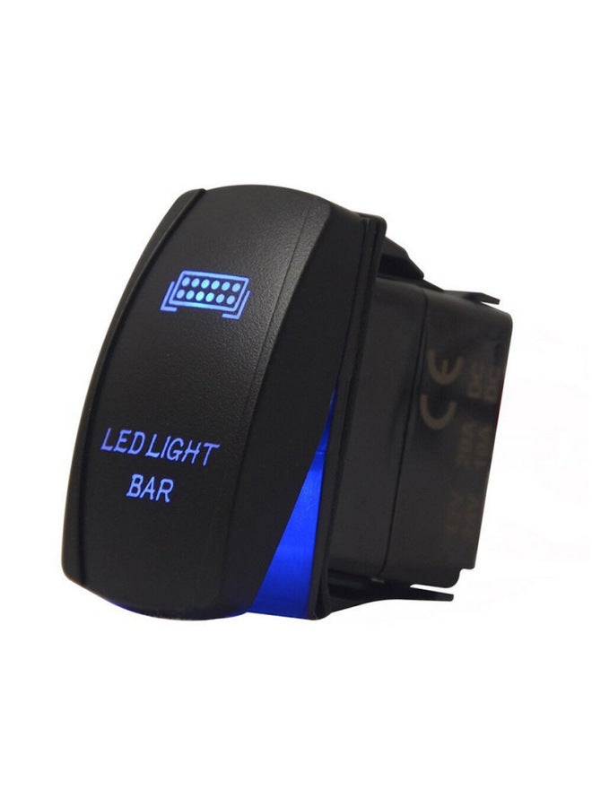 Loquat LIGHT BAR Rocker Boat Switch 5P ON-OFF Car Work Light Fog Light Harness Waterproof Switch-Power:Work Light Led Switch + 5 Pins + Blue - Image 1