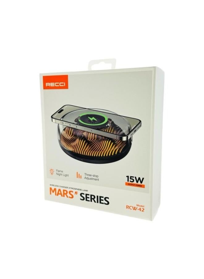 شاحن لاسلكي + ضوء ليلي Recci Mars RCW-42 15W