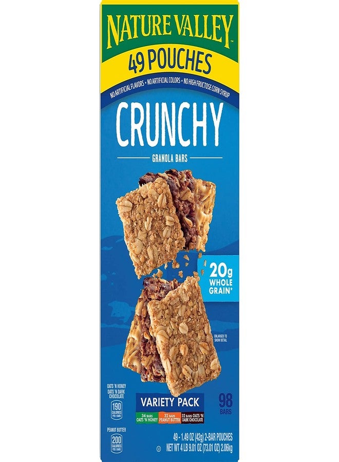 Nature Valley Crunchy Granola Bars Variety Pack 49 pouches - 1.49 oz each (98 bars) - Image 2