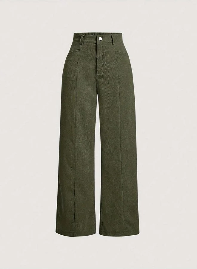 Take Two Khaki Wide Leg Trousers