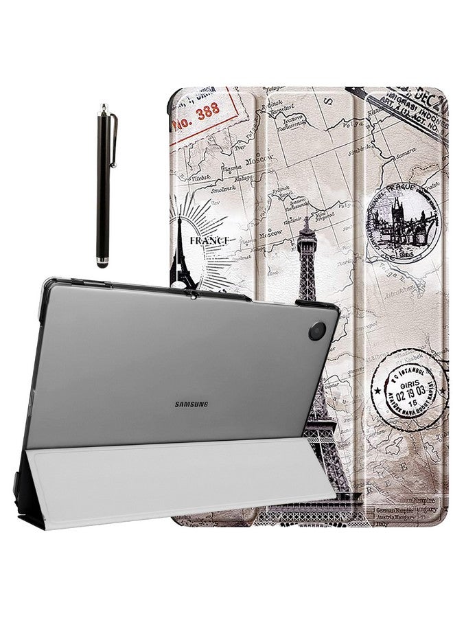 ProElite Cover for Samsung Galaxy Tab A9 8.7 inch Case Cover, Smart Flip Case Cover for Samsung Galaxy Tab A9 8.7 inch Translucent Back with Stylus Pen, Eiffel - Image 1