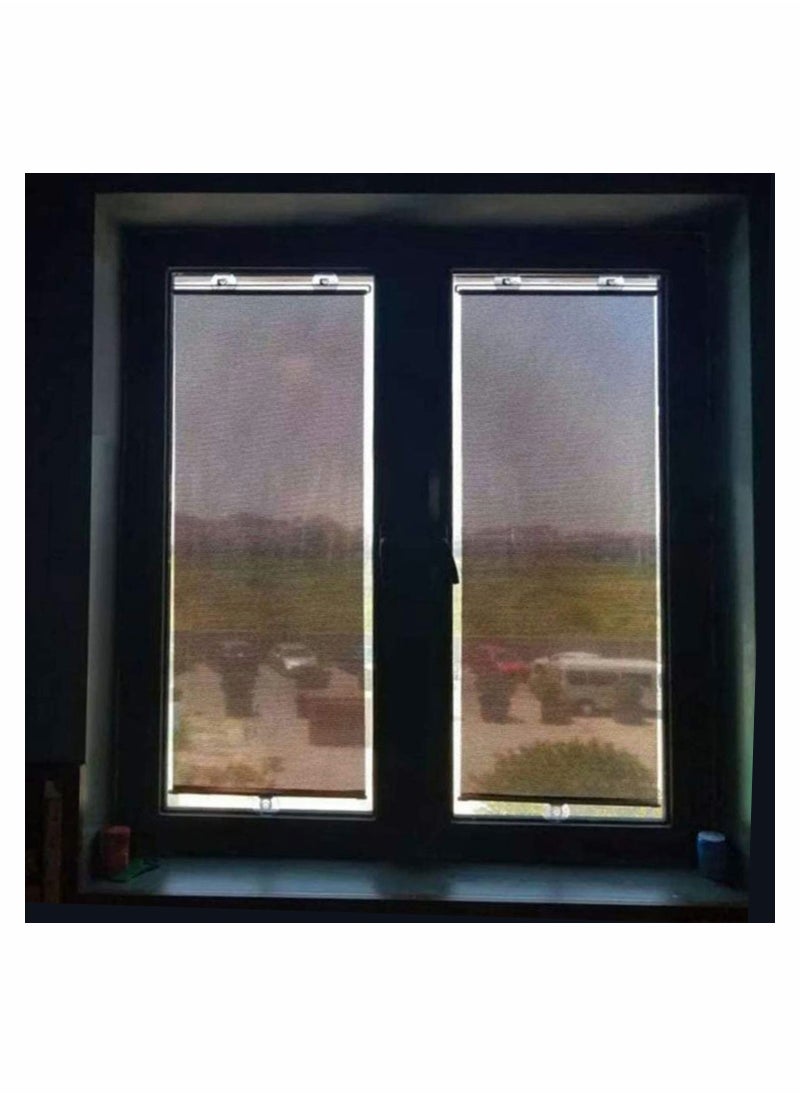 SYOSI - Classic PVC 100% Blackout Roller Blinds for Windows Retractable Car Sunshade Window Shades Blind Shade with Suction Cups Temporary Portable Cover Curtain 49x 23inches - Image 1