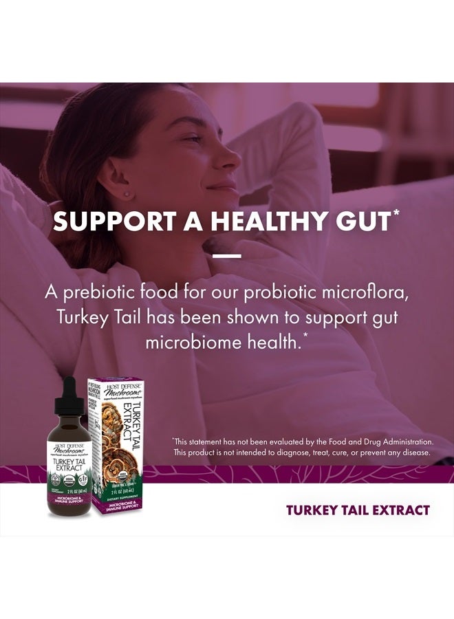 Host Defense Turkey Tail Extract - Digestive Health & Immune Response Support Supplement - Mushroom Supplement for Gastrointestinal & Gut Microbiome Support - 2 fl oz (60 Servings)* - Image 3