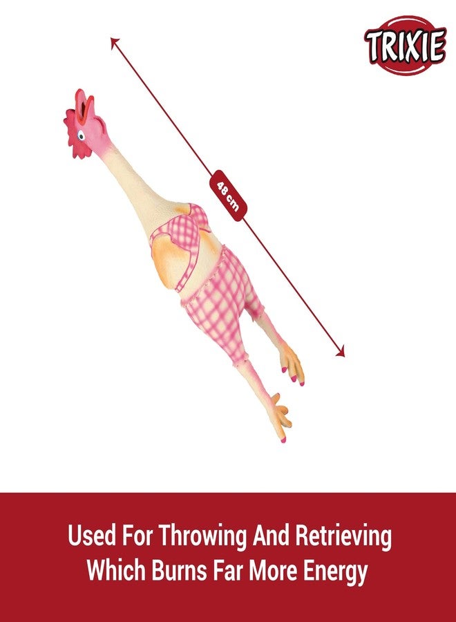 TRIXIE Hen Toy For Dogs-48 Cm|Made With Durable And Non-Toxic Latex Material,Encourages Positive Chew Behaviour And Maintains Dental Hygiene|Recommended For Dogs Of All Breeds And Sizes - Image 2