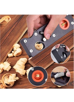 SYOSI Chamfer Plane for Wood, Woodworking Edge Corner Plane with Auxiliary Locator, Woodcraft DIY Tool, Woodwork Hand Planer for Quick Edge Trimming of Wood (W/1cuter)  - Image 3